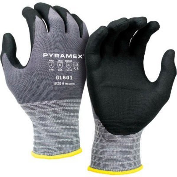 Pyramex Nitrile Micro-Foam Dipped Glove, Size Medium, GL601 Series - Pkg Qty 12 GL601M